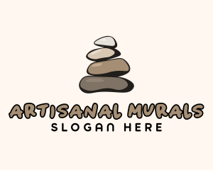 Brown Stone Stack Spa logo design