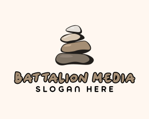 Brown Stone Stack Spa logo design