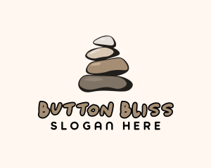 Brown Stone Stack Spa logo design