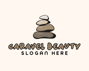 Brown Stone Stack Spa logo design