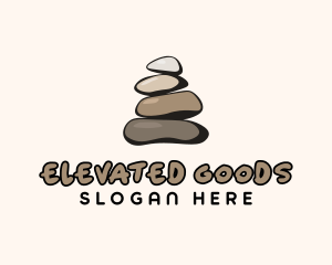 Brown Stone Stack Spa logo design