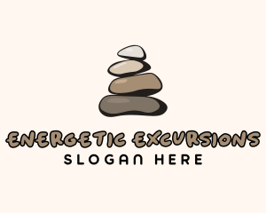 Brown Stone Stack Spa logo design