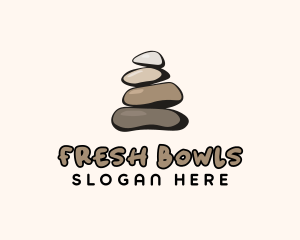 Brown Stone Stack Spa logo design