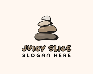 Brown Stone Stack Spa logo design