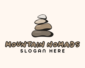 Brown Stone Stack Spa logo design