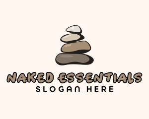 Brown Stone Stack Spa logo design