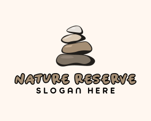 Brown Stone Stack Spa logo design