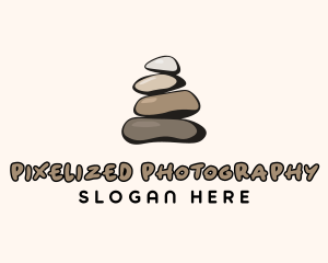 Brown Stone Stack Spa logo design