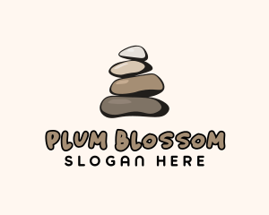 Brown Stone Stack Spa logo design