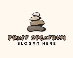 Brown Stone Stack Spa logo design