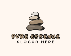 Brown Stone Stack Spa logo design