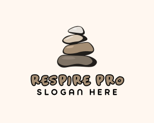 Brown Stone Stack Spa logo design