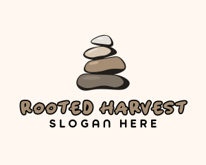 Brown Stone Stack Spa logo design