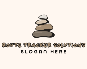 Brown Stone Stack Spa logo design