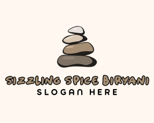 Brown Stone Stack Spa logo design