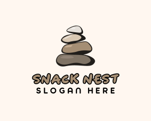 Brown Stone Stack Spa logo design