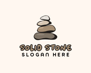 Brown Stone Stack Spa logo design