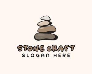 Brown Stone Stack Spa logo design