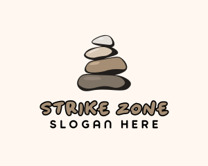 Brown Stone Stack Spa logo design