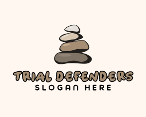 Brown Stone Stack Spa logo design