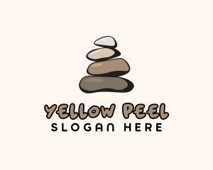 Brown Stone Stack Spa logo design