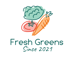 Organic Vegetable Grocery logo design