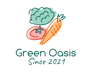 Organic Vegetable Grocery logo design