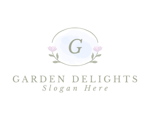 Nature Floral Watercolor logo design