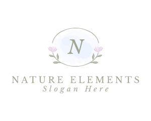 Nature Floral Watercolor logo design