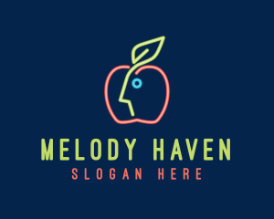 Neon Human Apple Logo