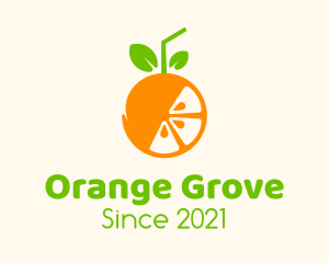 Orange Pulp Juice logo design