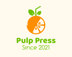 Orange Pulp Juice logo design