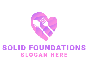 Food Cutlery Heart Logo