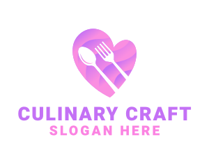 Food Cutlery Heart logo