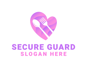 Food Cutlery Heart logo