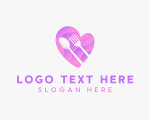 Food Cutlery Heart logo