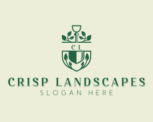 Shovel Landscaper Gardening logo
