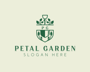 Shovel Landscaper Gardening logo design