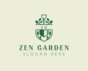 Shovel Landscaper Gardening logo design