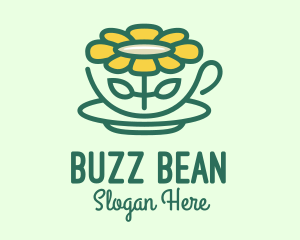 Sunflower Tea Cup logo design