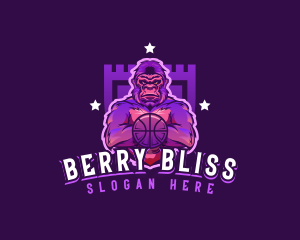 Varsity Basketball Gorilla logo design