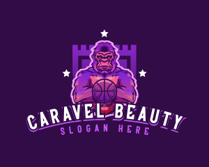 Varsity Basketball Gorilla logo design