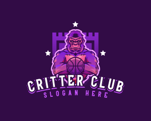 Varsity Basketball Gorilla logo design