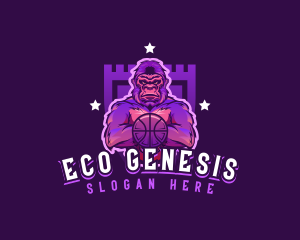 Varsity Basketball Gorilla logo design