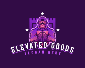 Varsity Basketball Gorilla logo design