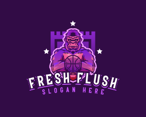 Varsity Basketball Gorilla logo design