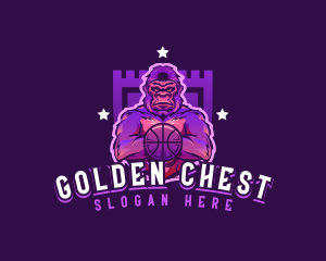 Varsity Basketball Gorilla logo design