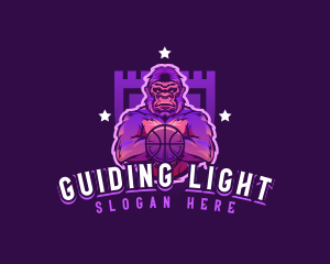 Varsity Basketball Gorilla logo design