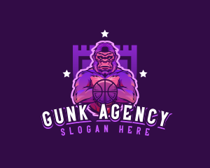 Varsity Basketball Gorilla logo design