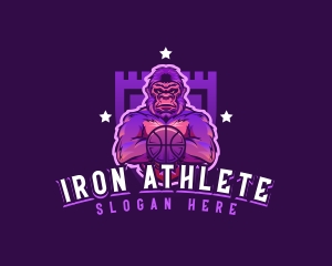 Varsity Basketball Gorilla logo design